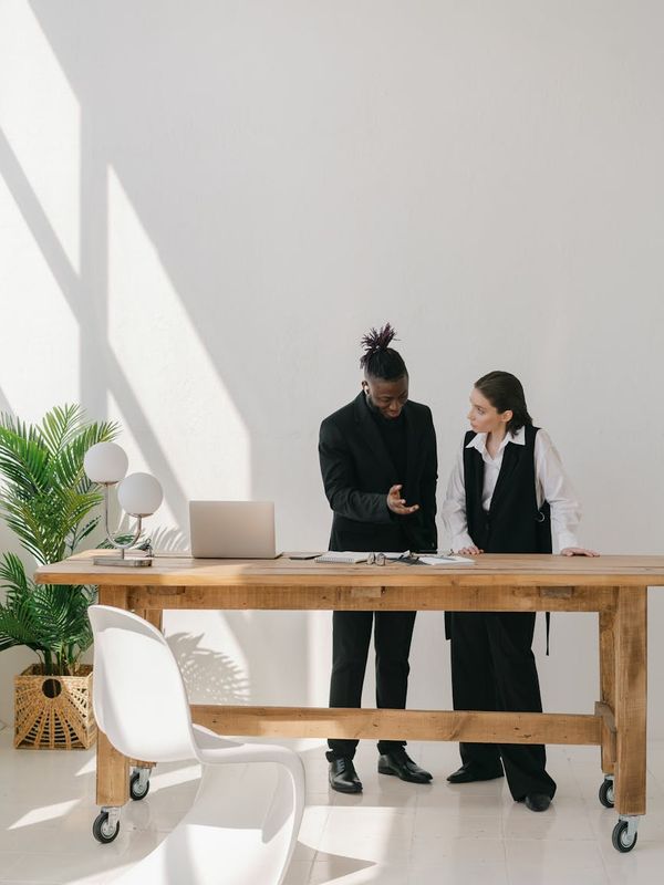 Woman professional investment consultant in formal business outfit